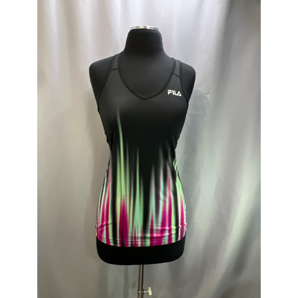 Fila Sport Athletic Tank Top Womens XS Multicolor Gradient Racerback Sleeveless